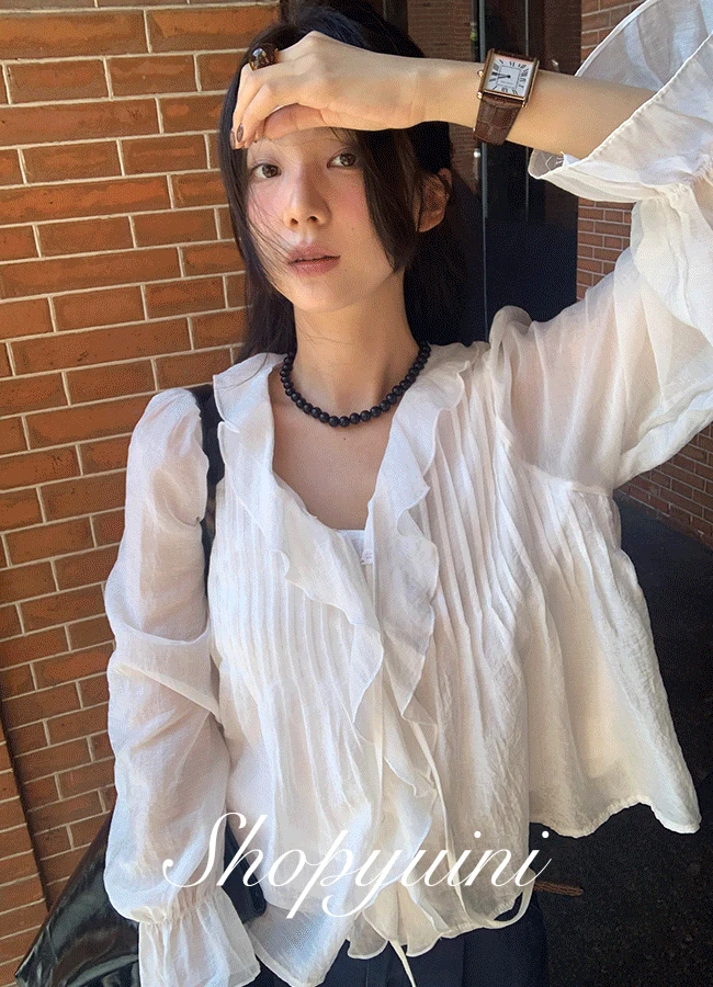 [추천] Vervain ruffle blouse (2color)