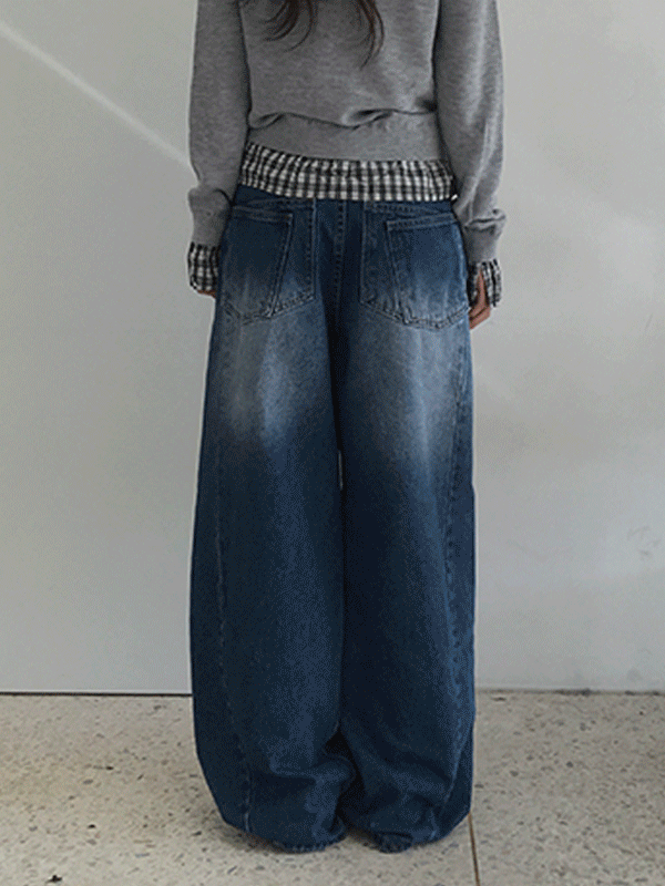 [기장선택 / 4 Size] 더블 백포켓 데님