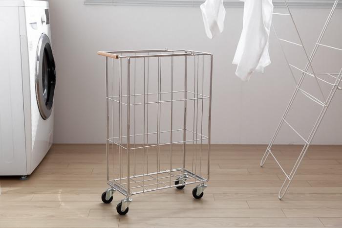 폴더블 와이어 휠 런더리 바스켓