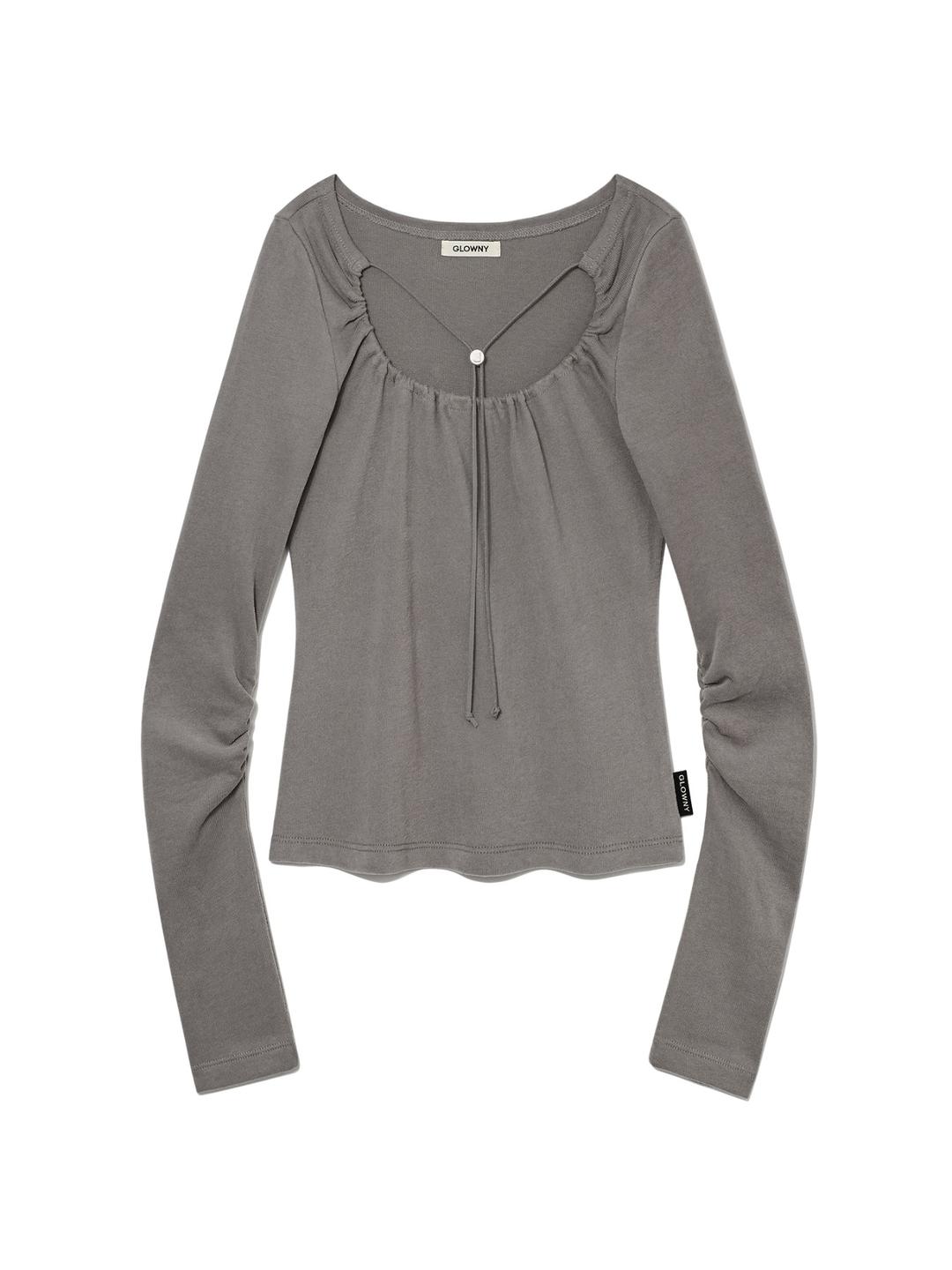 RUI SHIRRING STRAP LONG SLEEVE (GRAY)