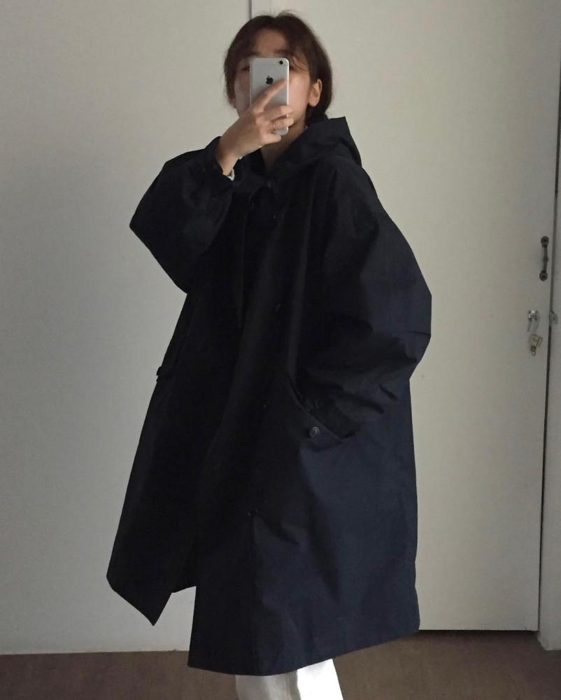 카키 당일 / carol 캐롤 투어리스트 후드 코트 코튼 긴팔 야상 롱 ct (2col)