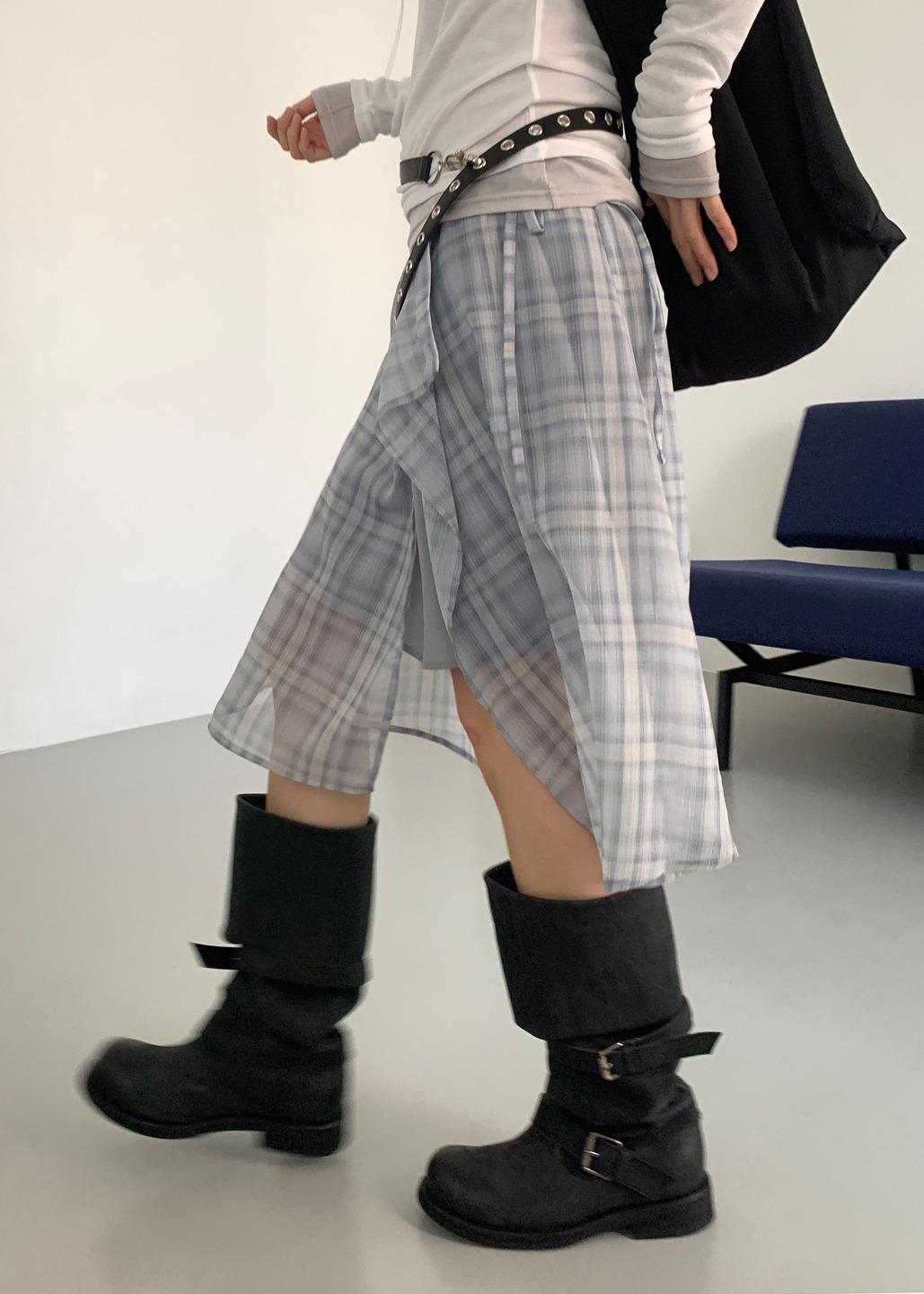 릿킴 CHIFFON COVER WRAP SKIRT