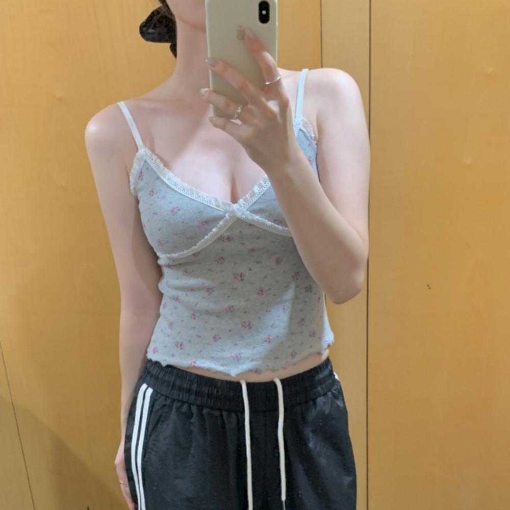 모얼 플라워 이너 나시 민소매 슬리브리스 (2c)