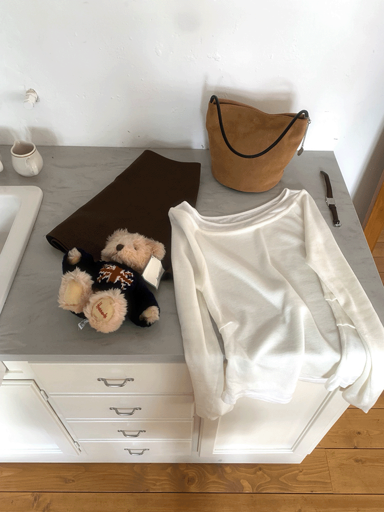 피터앤웬디 레이디 셔링 레이어드 티셔츠