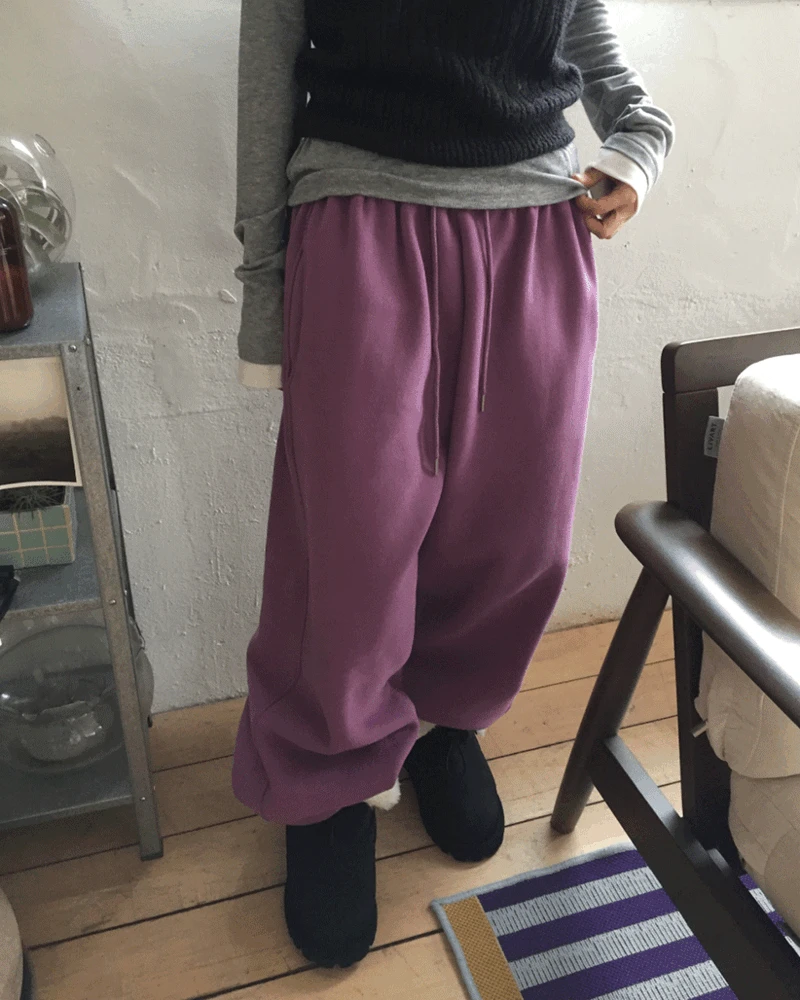 [오늘출발/MD추천]윈터 헤비 스웻 팬츠 (6color) *퍼플, 브라운, 블루 당일 발송 가능!