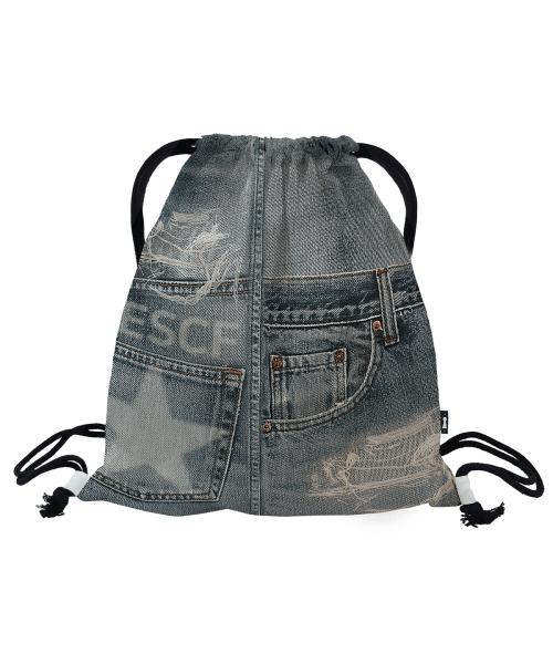 Y2K 빈티지 데님 프린트 스트링백