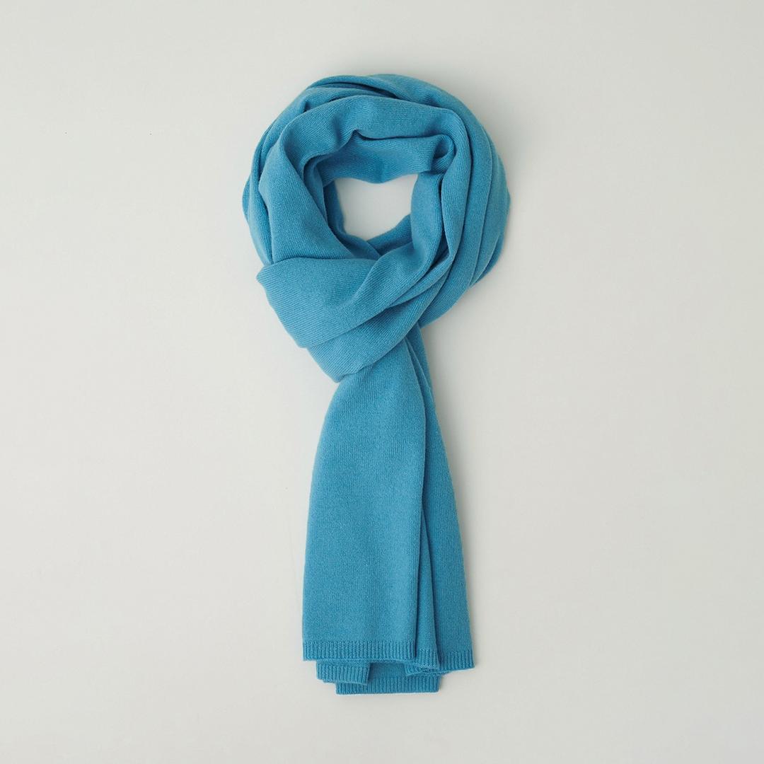 Leau cashmere muffler_cerulean blue