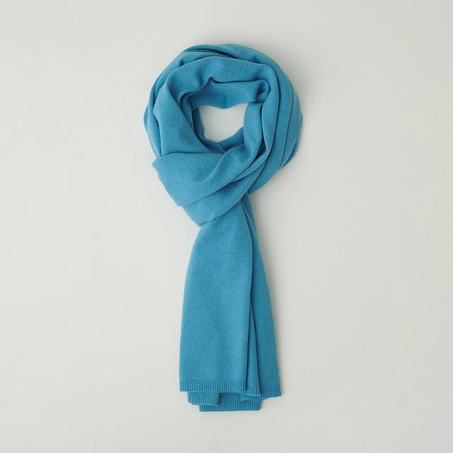 Leau cashmere muffler_cerulean blue
