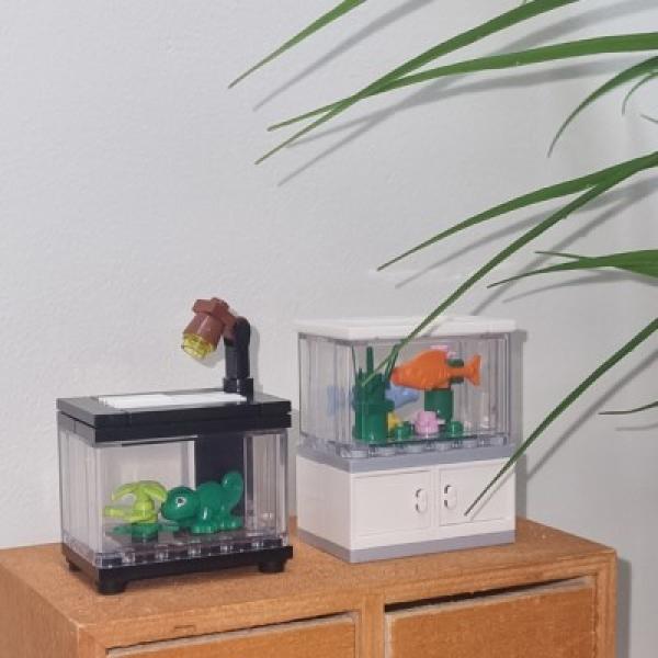 [텐바이텐] 미니어처 어항레고 diy 블럭 감성 인테리어 소품 용품