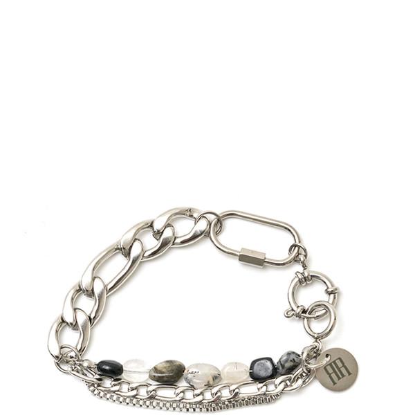 BARAT CARABINER GEMSTONE CHAIN BRACELET / MONO STONE