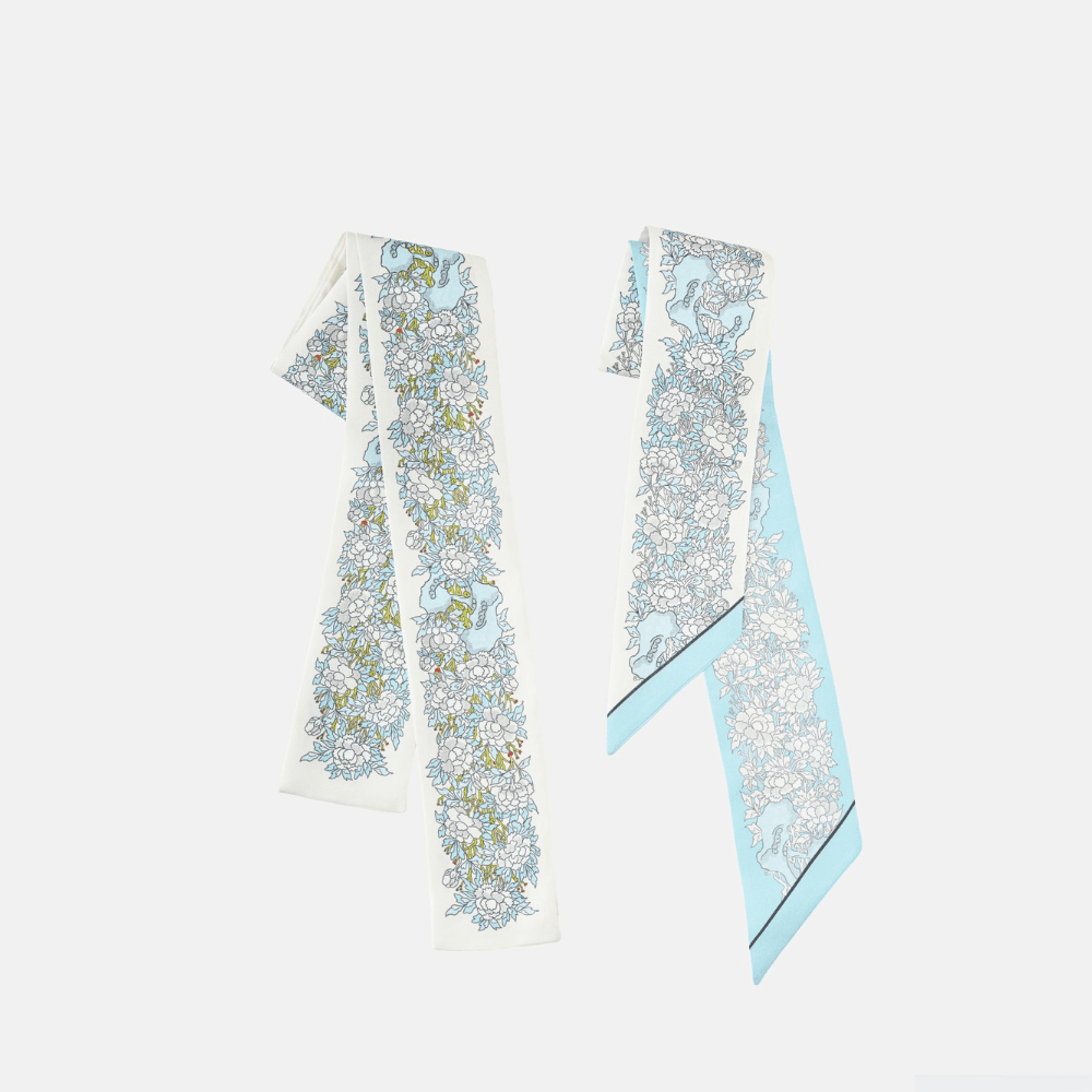 모란 실크 스카프