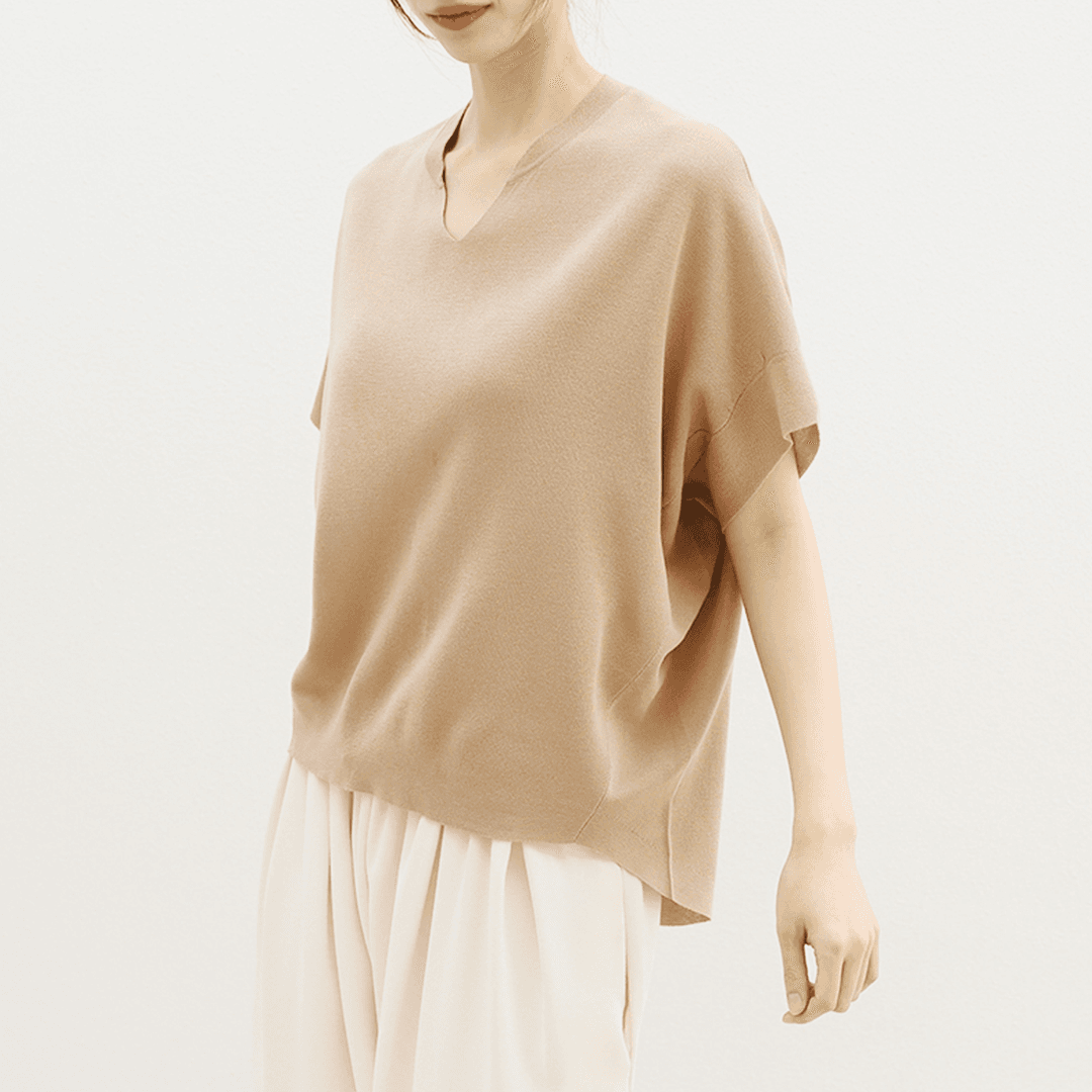 언발 가오리 반팔니트