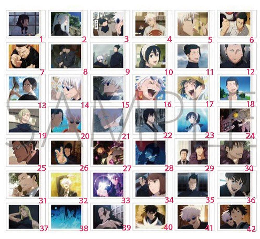 주술회전 파샤코레 4탄 2기 회옥옥절 시부야 사변 고죠 캐릭터 포토 카드 선택 확정 굿즈