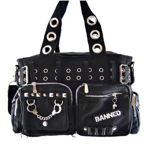 [BANNED][LOST QUEEN] 수갑 스터드 아일렛 가방 (핸드백 & 크로스백 겸용)