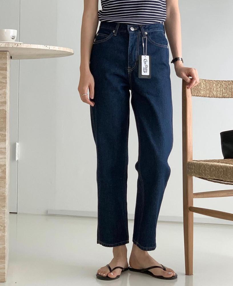 feb11 페브러리 콘 인디고 데님 팬츠 코튼 일자 진청 청바지