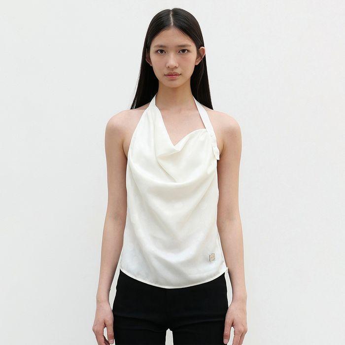 Sheer Dot Sleeveless - White