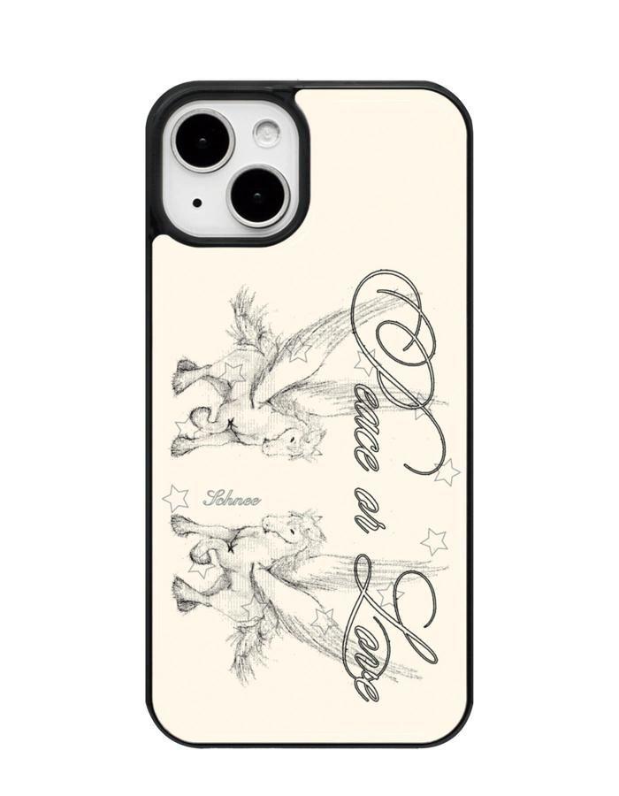 [SCHNEE] PEACE OR LOVE PHONE CASE - SAND