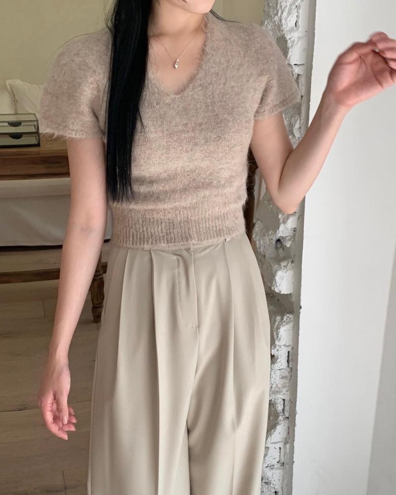 [오늘밤8시까지 할인] [바로배송] 뮤 알파카 반팔니트 (3 color)