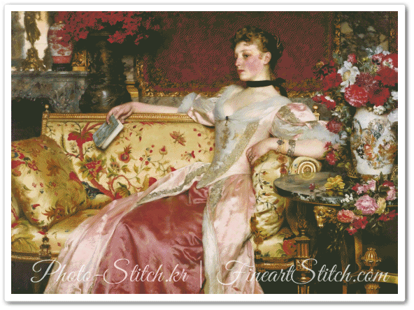A Moment of Repose, Wladyslaw Czachorski, Fine Art Cross Stitch Patterns PDF