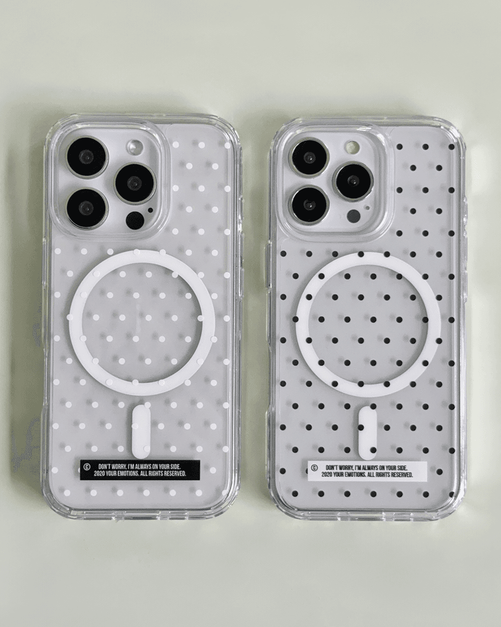 i love dot clear case (2 color)
