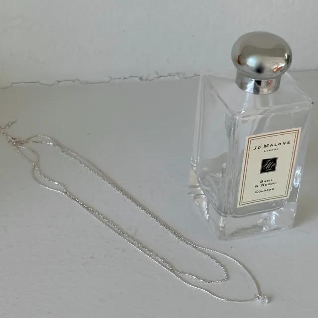 (925silver)Draw cubic chain necklace 은목걸이 레이어드목걸이 실버목걸이 데이트룩 연말룩 빠른출발