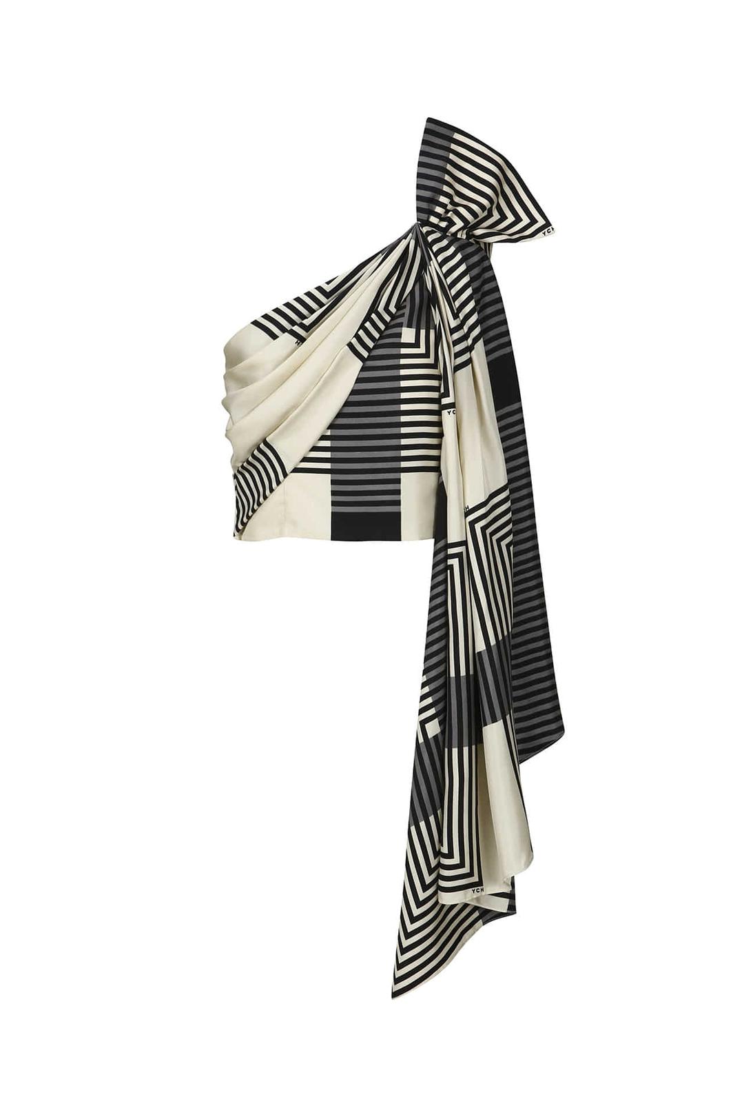 SILK DRAPED SLEEVELESS BLOUSE