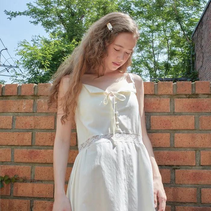 LACE BELLE LONG ONE-PIECE (LIGHT YELLOW)