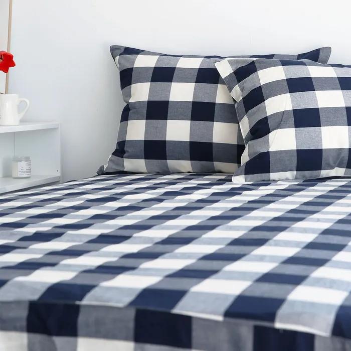 다우니 코튼 체크 매트리스커버(네이비)S/SS/Q/K)