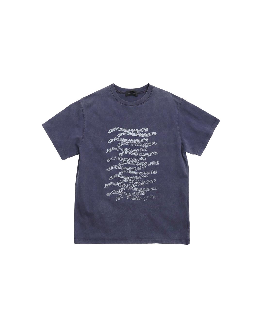 HUMAN WAVE HALF TEE (PURPLE CHARCOAL)