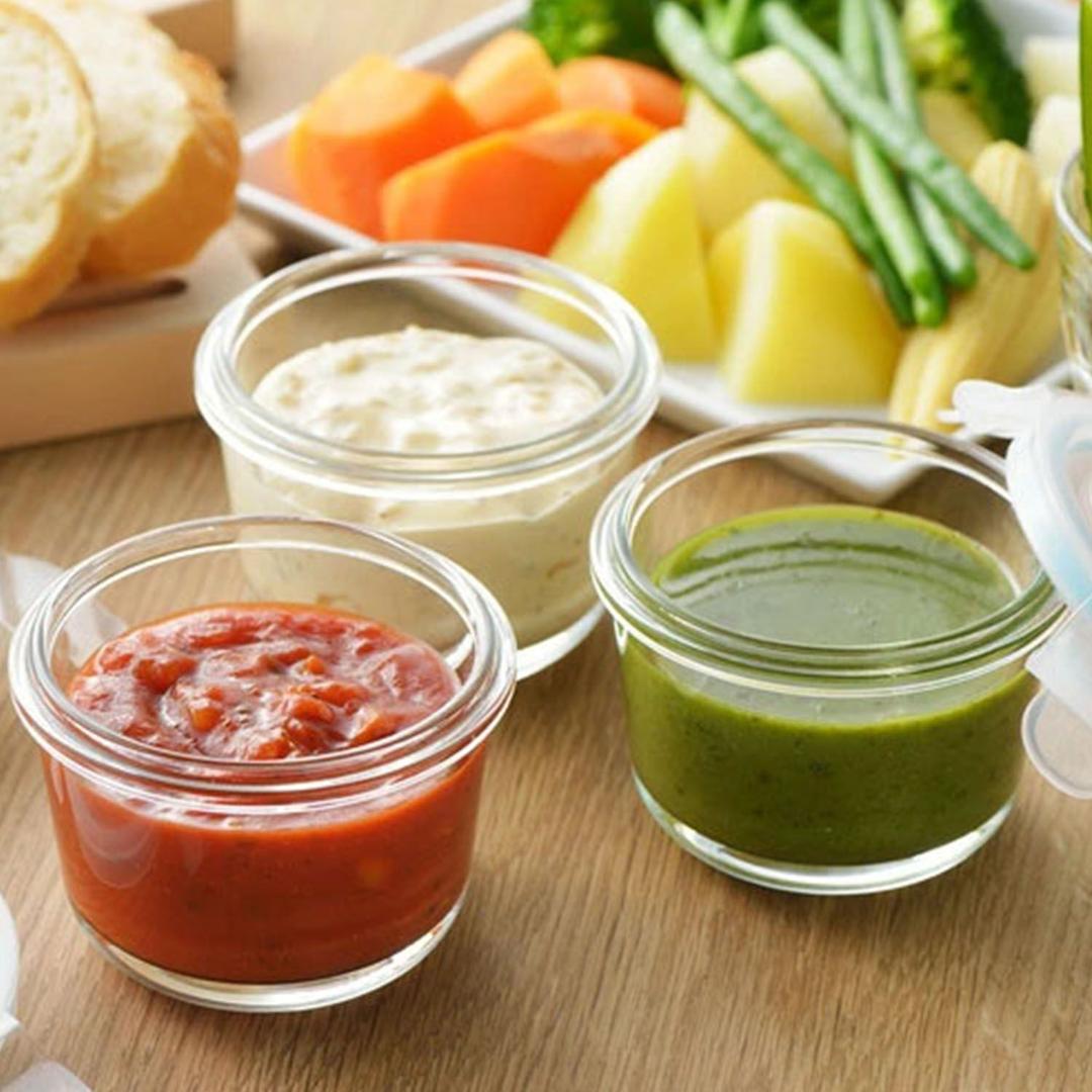 요시카와 유리 원형 밀폐용기 150ml 3개 세트