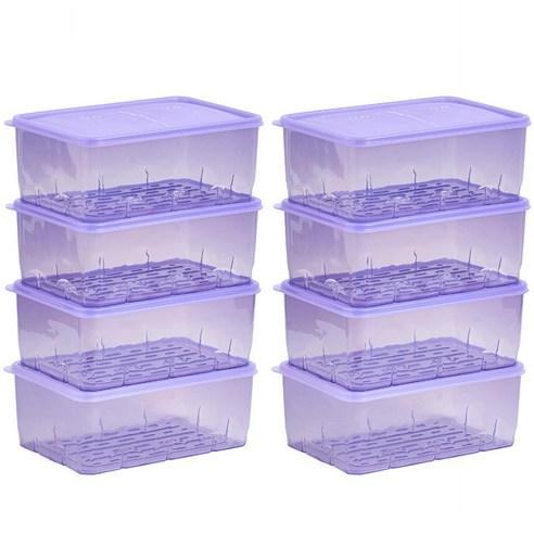 땡스소윤냉동실 전용 밀폐용기 5호 쿨라벤더, 1개입, 8개 - 밀폐용기/세트 | 쿠팡