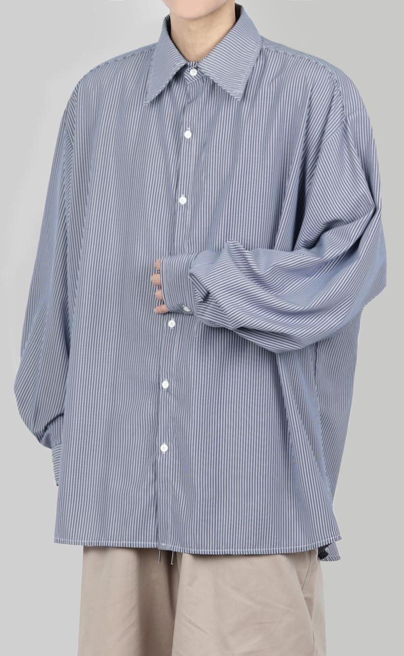 빅카라 스트라이프 셔츠