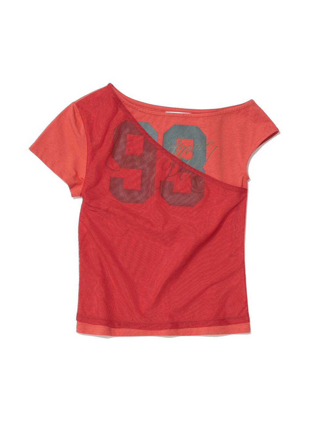 [WOMEN] NUMBERING UNBALANCED LAYER TOP_CHILLY