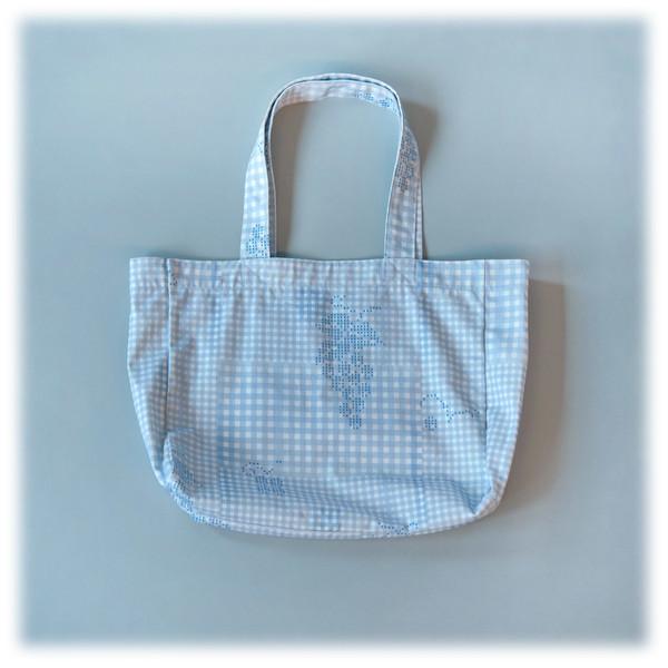 [재고 소진 시 07/11(금) 이내 출고] GRAPE CHECK ECO BAG (BLUE)
