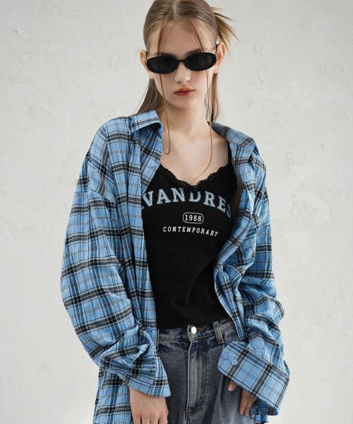 Legacy Overfit Check Shirt BLUE