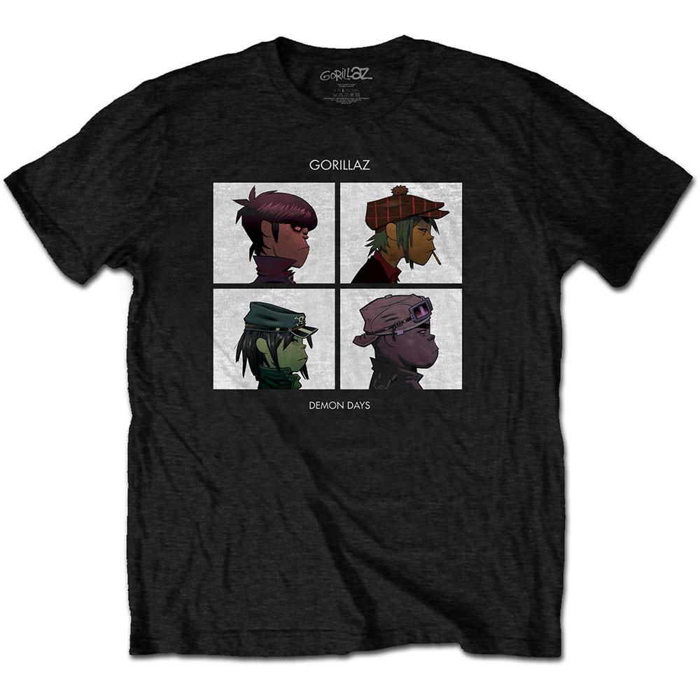 공식 GORILLAZ 고릴라즈 Demon Days 반팔 티셔츠 (블랙)