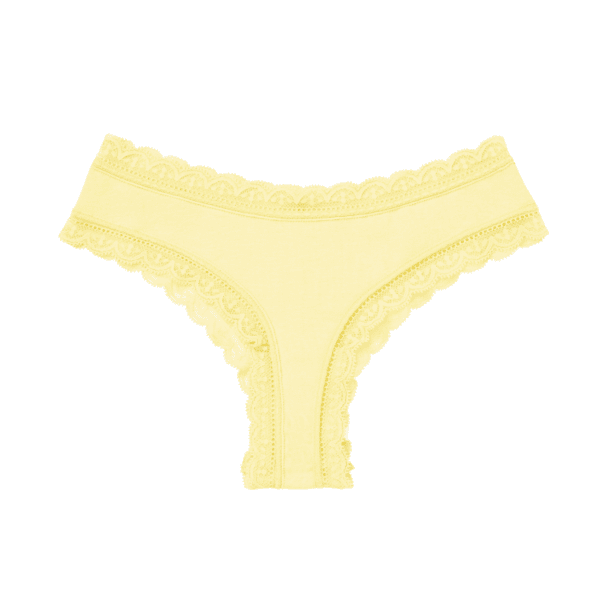 Minimal Lace Cheeky Panty Lemon