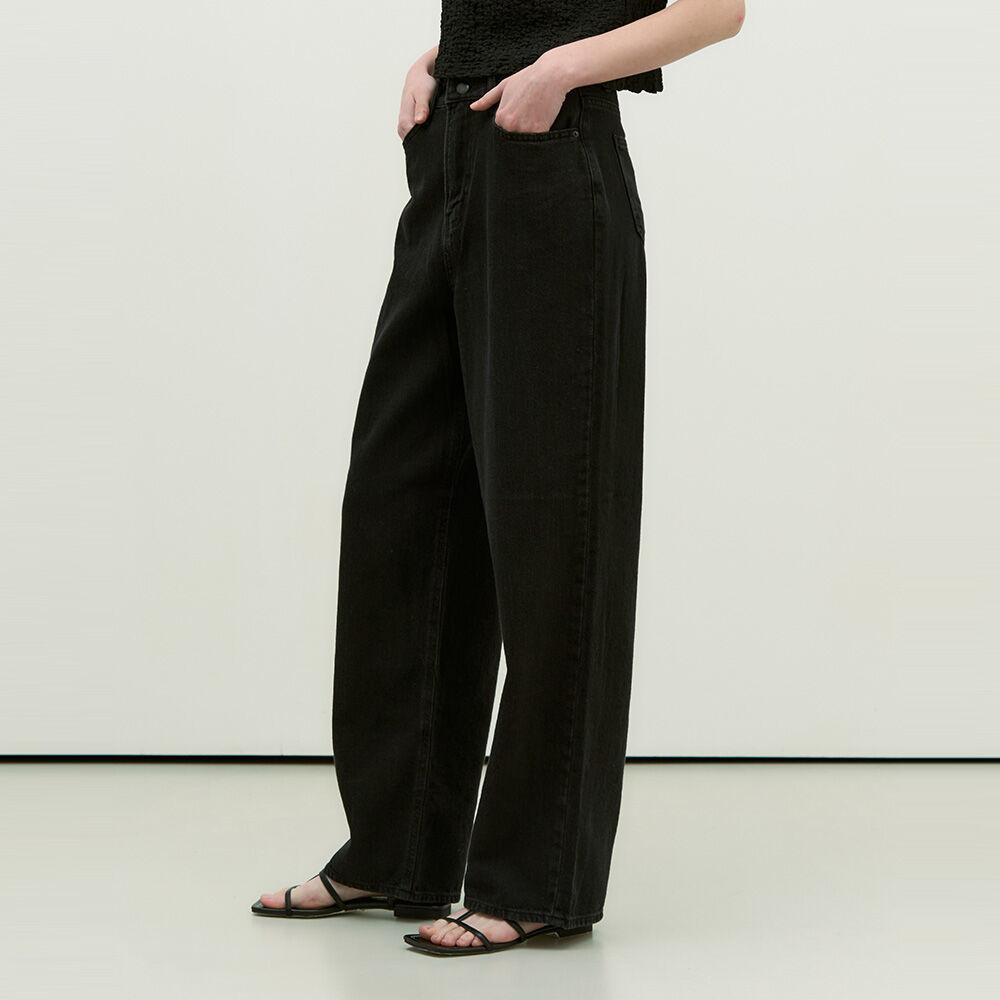 Leva summer highwaist wide pants - black