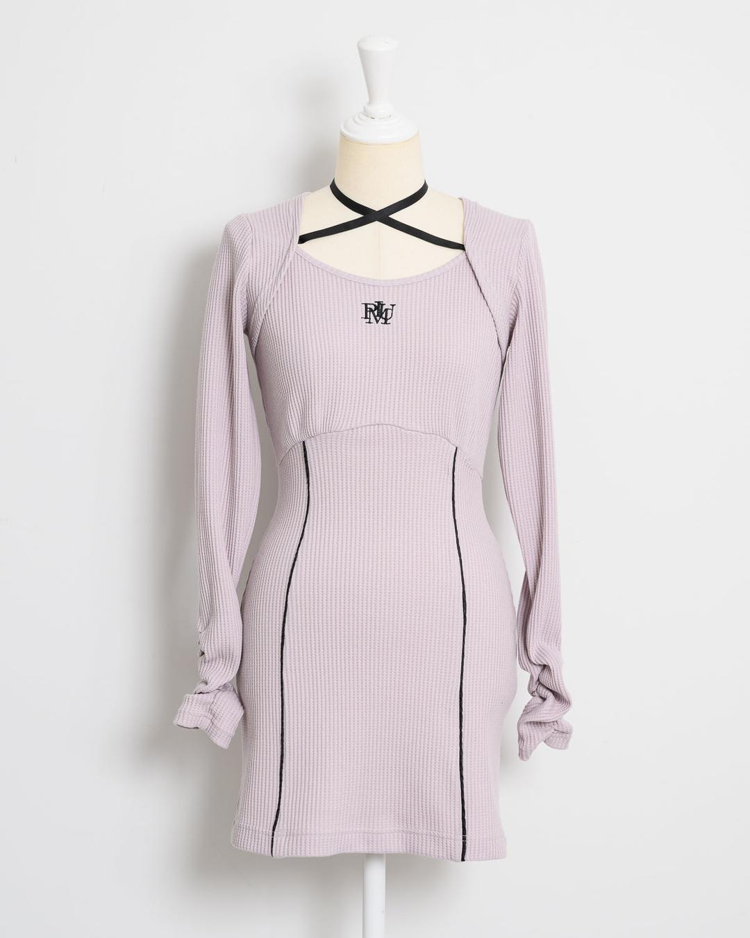 クロステープワッフルワンピース