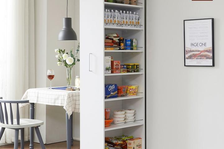 돌로미티 키큰 슬라이딩 틈새수납장 냉장고 틈새장