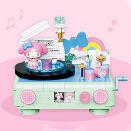 산리오 마이멜로디 레트로 턴테이블 음악 테이프 블록 만들기