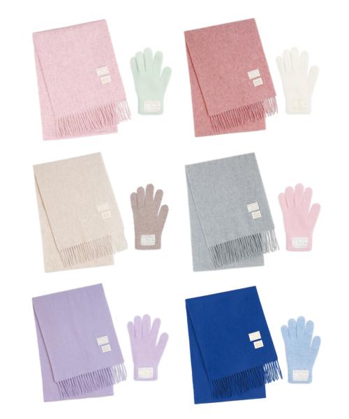 [SET] PREMIUM PURE WOOL 100 MUFFLER + RENNY WOOL GLOVES - 프리미엄 울 100 머플러 + RENNY 울 장갑