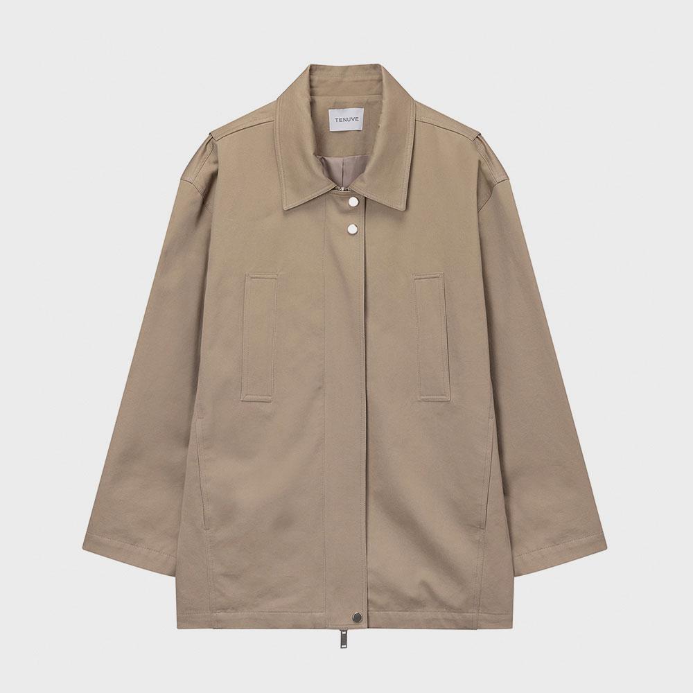 Cotton Panelled Half Jacket  · Beige M901_91