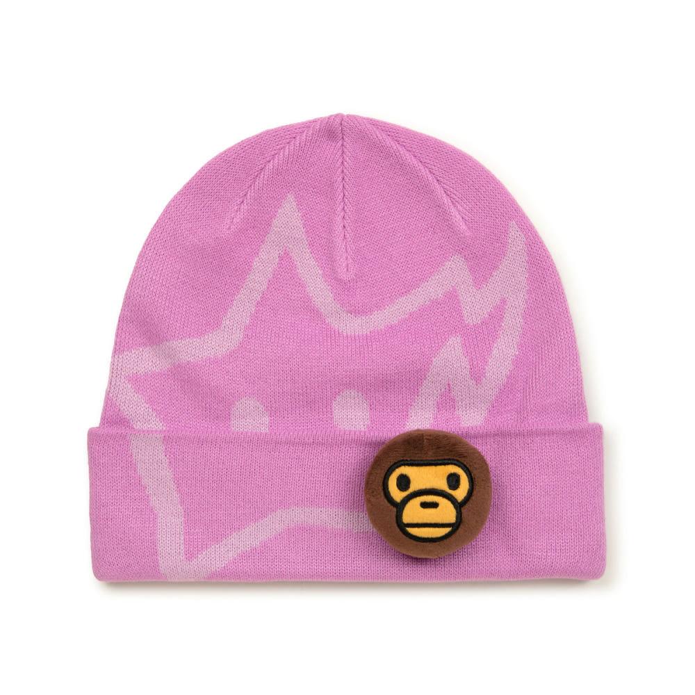 BAPE 베이프 베이비 마일로 비니 모자 LIGHT PINK