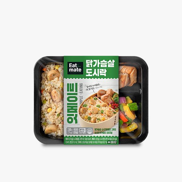 잇메이트 닭가슴살 도시락 소시지 볶음밥 고추 & 스팀 오리지널 10팩 / 냉동 배달 직장인