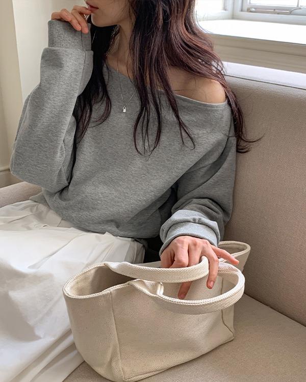 퓨어다 하베트 언발 오프숄더 맨투맨