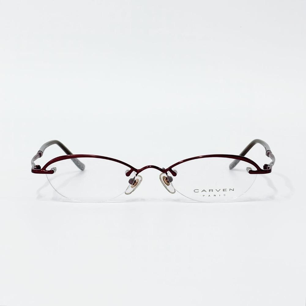 CARVEN burgundy half glasses