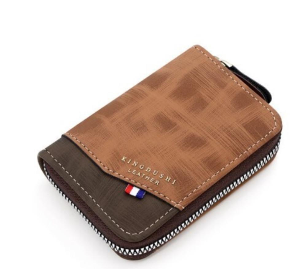 유럽풍 가죽 지퍼 카드지갑, 대용량 클립 new 멀티 남자 학생 직장인