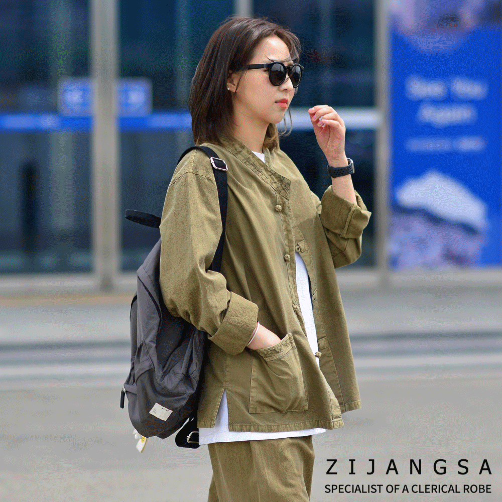 [10042] (남여공용) 20수 V 공용 2피스 / 정국한복 생활한복 개량한복 공항패션 여행룩 연예인한복 법복 절복