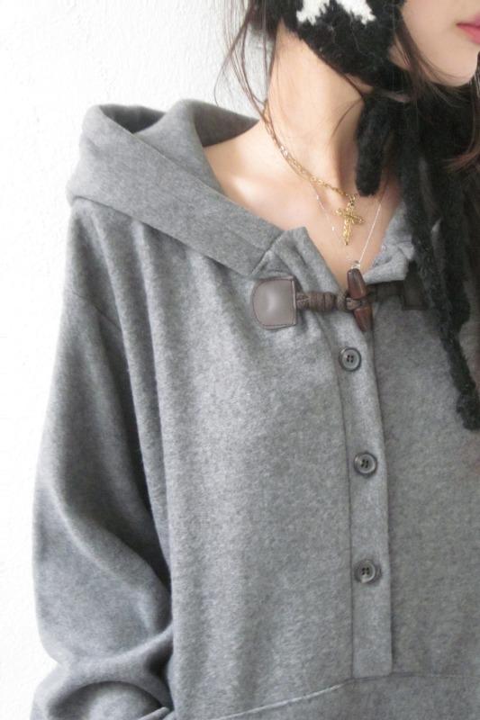 toggle hoodie tee (2color)